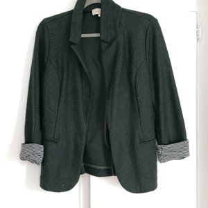Hunter Green Blazer with Contrasting Cuffs